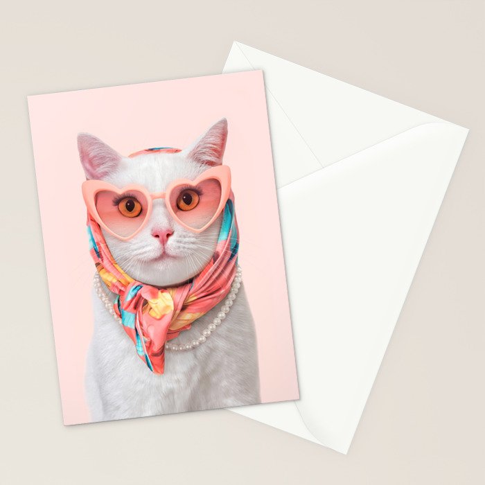 FASHION CAT Stationery Card Gallery Image 2