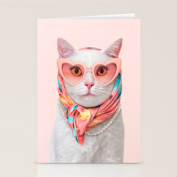 FASHION CAT Stationery Card Gallery Image 1