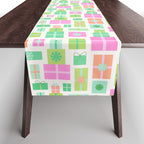 Retro Christmas Presents - Pink & Green Table Runner Gallery Image 1