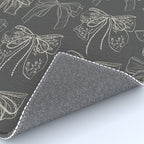 Romantic Bows Gray Pattern Rug Gallery Image 4