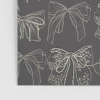 Romantic Bows Gray Pattern Poster Gallery Image 3