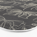 Romantic Bows Gray Pattern Bath Mat Gallery Image 3