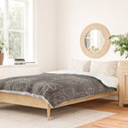 Romantic Bows Gray Pattern Duvet Cover Gallery Image 2