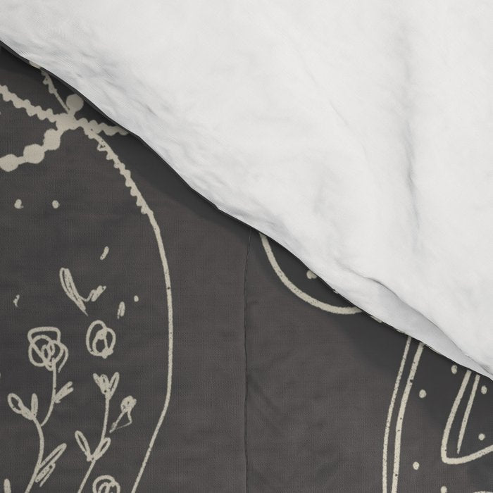 Romantic Bows Gray Pattern Comforter Gallery Image 4