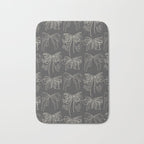 Romantic Bows Gray Pattern Bath Mat Gallery Image 1