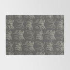 Romantic Bows Gray Pattern Rug Gallery Image 2