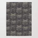 Romantic Bows Gray Pattern Poster Gallery Image 4