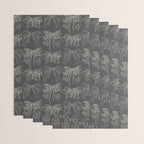 Romantic Bows Gray Pattern Wrapping Paper Gallery Image 3