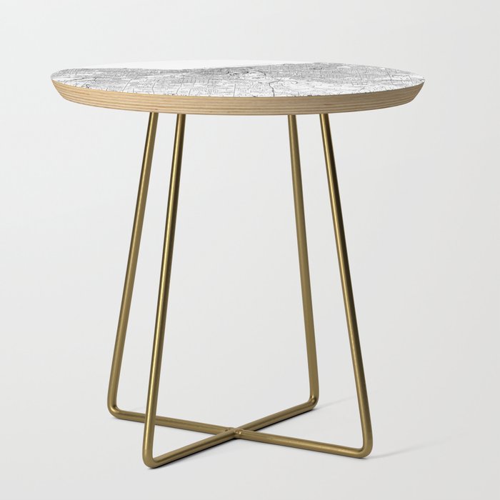Cleveland White Map Side Table Gallery Image 1