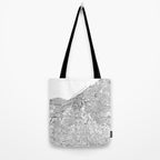 Cleveland White Map Tote Bag Gallery Image 2