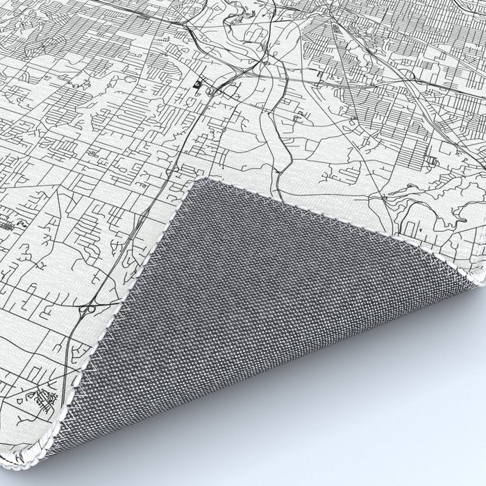 Cleveland White Map Rug Gallery Image 4