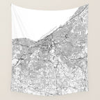 Cleveland White Map Wall Tapestry Gallery Image 4