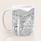 Cleveland White Map Coffee Mug Gallery Image 3