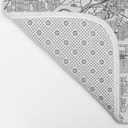 Cleveland White Map Bath Mat Gallery Image 2