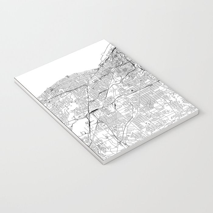 Cleveland White Map Notebook Gallery Image 3