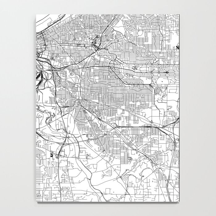 Cleveland White Map Notebook Gallery Image 4
