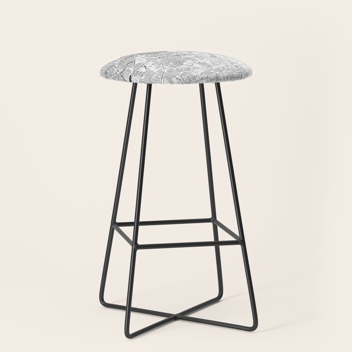 Cleveland White Map Stool Gallery Image 1