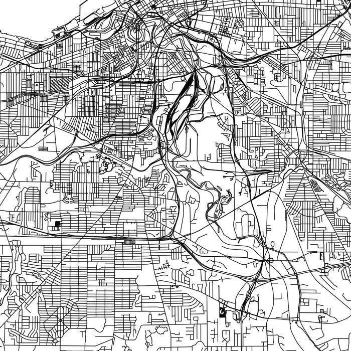 Cleveland White Map Coffee Mug Gallery Image 2