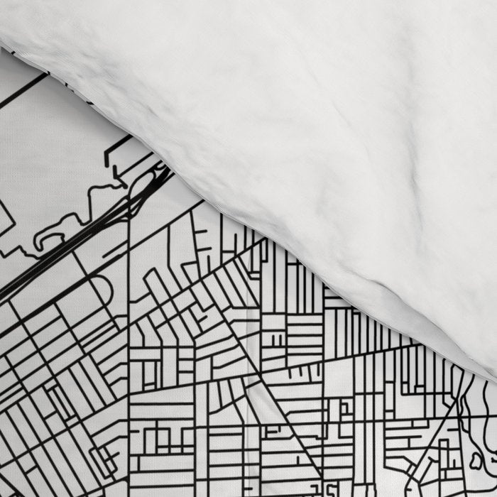 Cleveland White Map Comforter Gallery Image 4