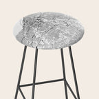 Cleveland White Map Stool Gallery Image 2