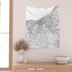 Cleveland White Map Wall Tapestry Gallery Image 2