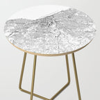 Cleveland White Map Side Table Gallery Image 2
