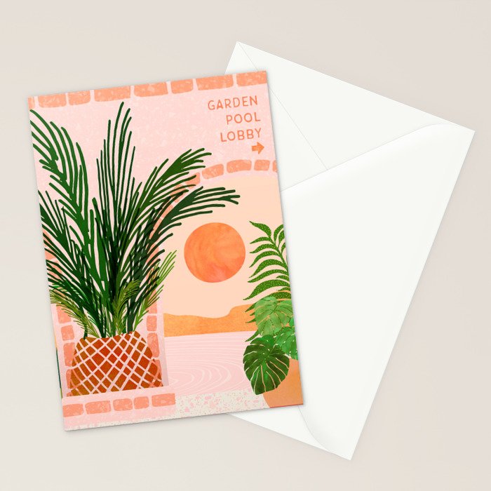 Mediterranean Vacation Scene / Villa Series Stationery Card Gallery Image 2