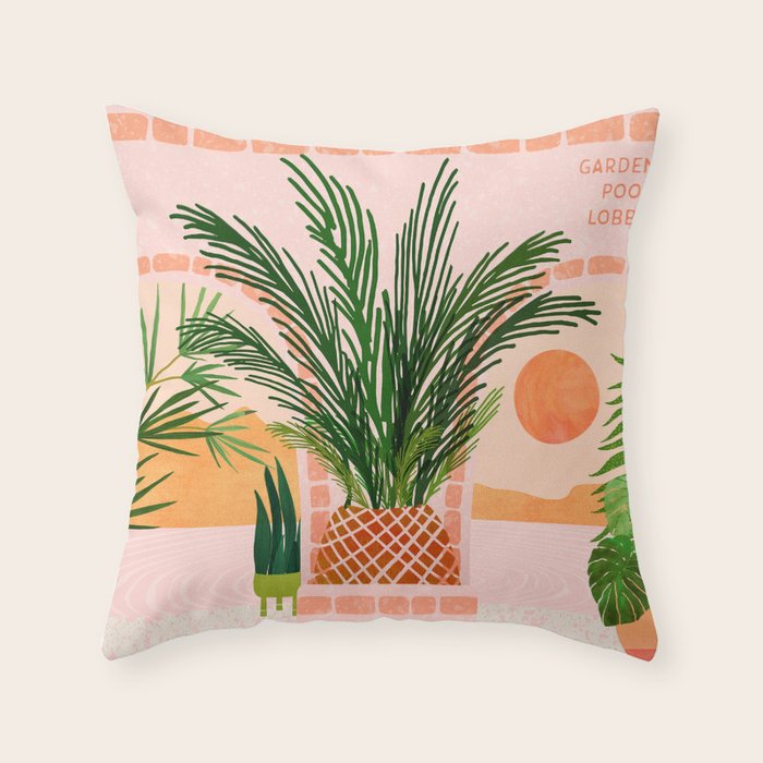 Mediterranean Vacation Scene / Villa Series Throw Pillow Gallery Image 1