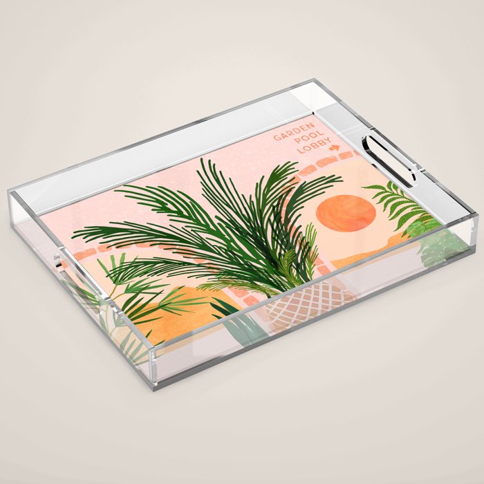 Mediterranean Vacation Scene / Villa Series Acrylic Tray Gallery Image 1