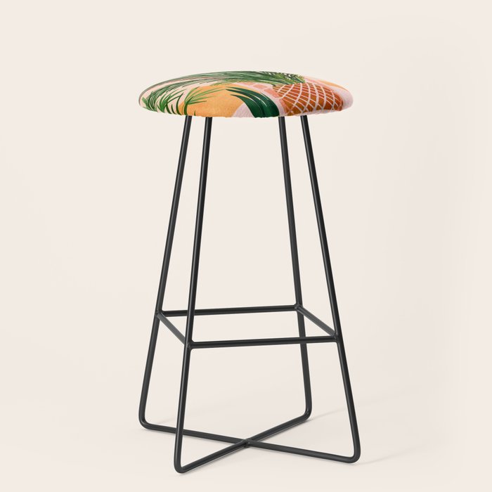 Mediterranean Vacation Scene / Villa Series Stool Gallery Image 1