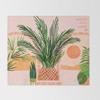 Mediterranean Vacation Scene / Villa Series Throw Blanket Gallery Image 2