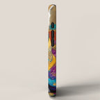Gustav Klimt Style Tabby Cat Kitten with Colorful Scarf iPhone Case Gallery Image 2