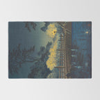 Tsuchiya Koitsu Vintage Japanese Woodblock Print Spring Blossom At Night t Rug Gallery Image 2