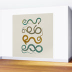 Albertus Seba Snakes Illustration Teal And Yellow Scales Wall Mural Gallery Image 2