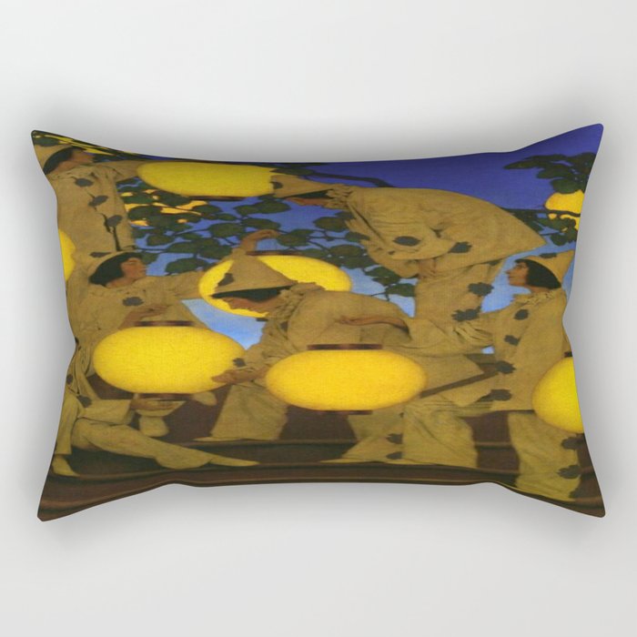 Maxfield Parrish - The Lantern Bearers , 1908 Rectangular Pillow Gallery Image 2