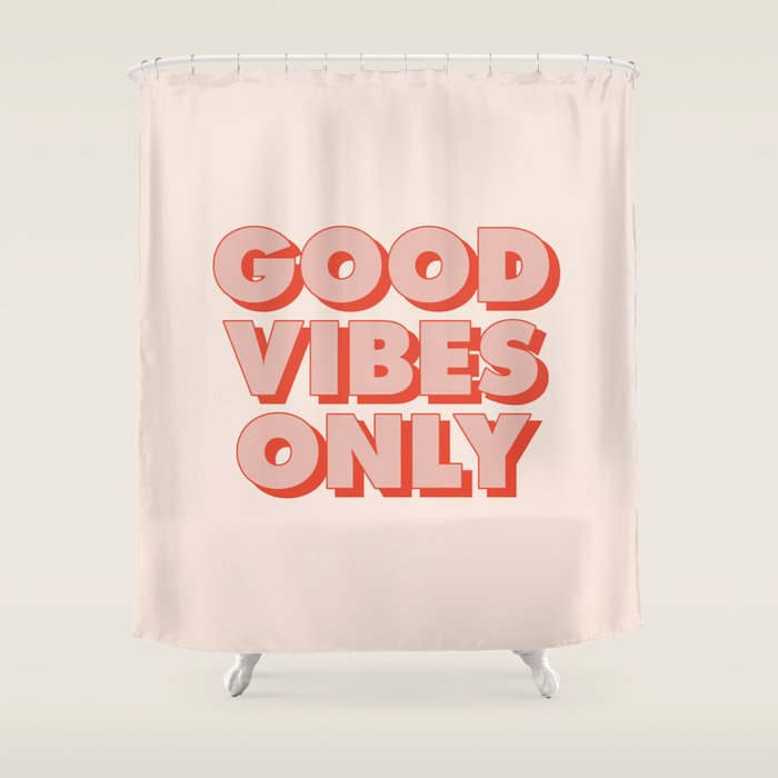 Good Vibes Only Shower Curtain Gallery Image 1