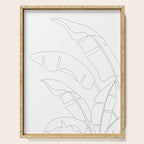 Minimal Line Art Banana Leaves Serving Tray Gallery Image 1