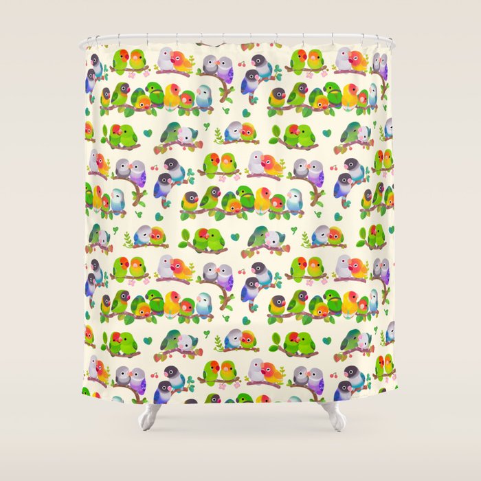 Lovebird Shower Curtain Gallery Image 1