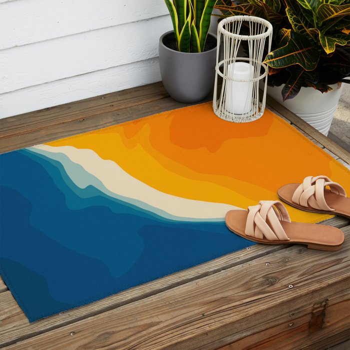 Seascape aerial view Outdoor Rug Gallery Image 2