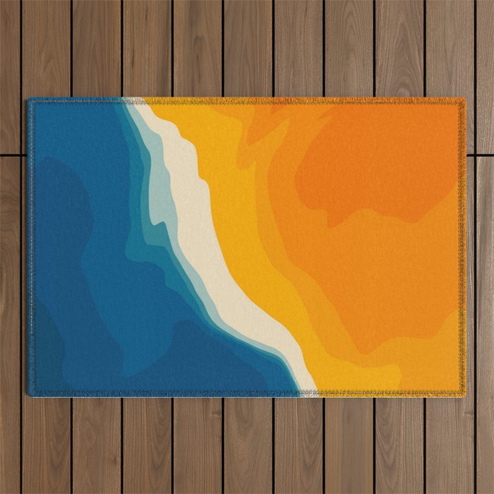 Seascape aerial view Outdoor Rug Gallery Image 1