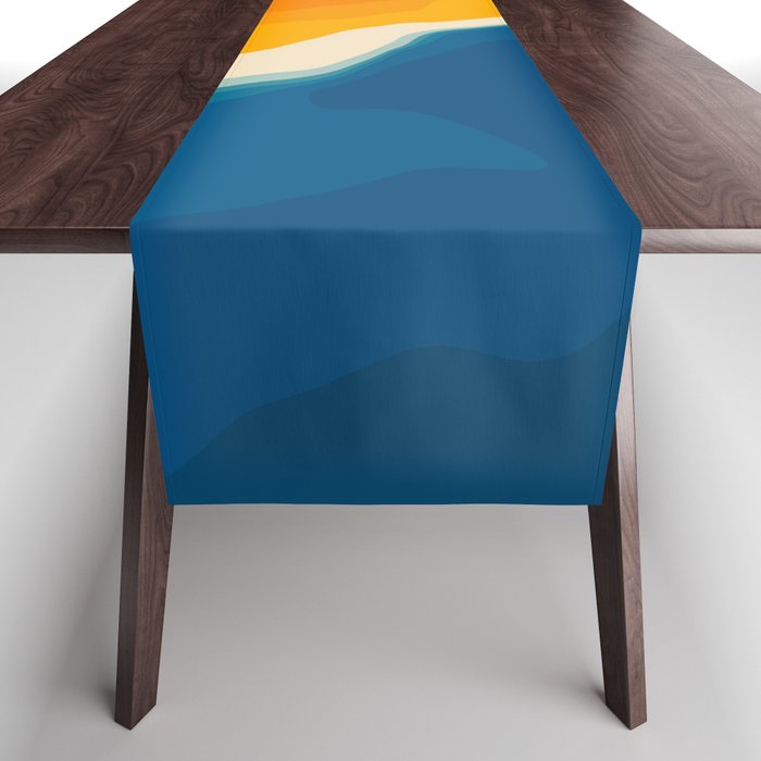 Seascape aerial view Table Runner Gallery Image 1