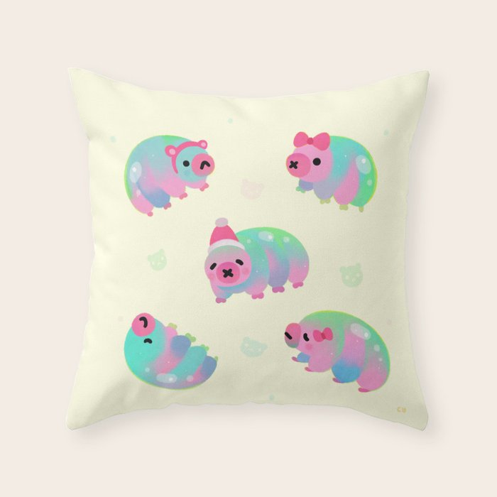 Water Bear(Tardigrades) Throw Pillow Gallery Image 6