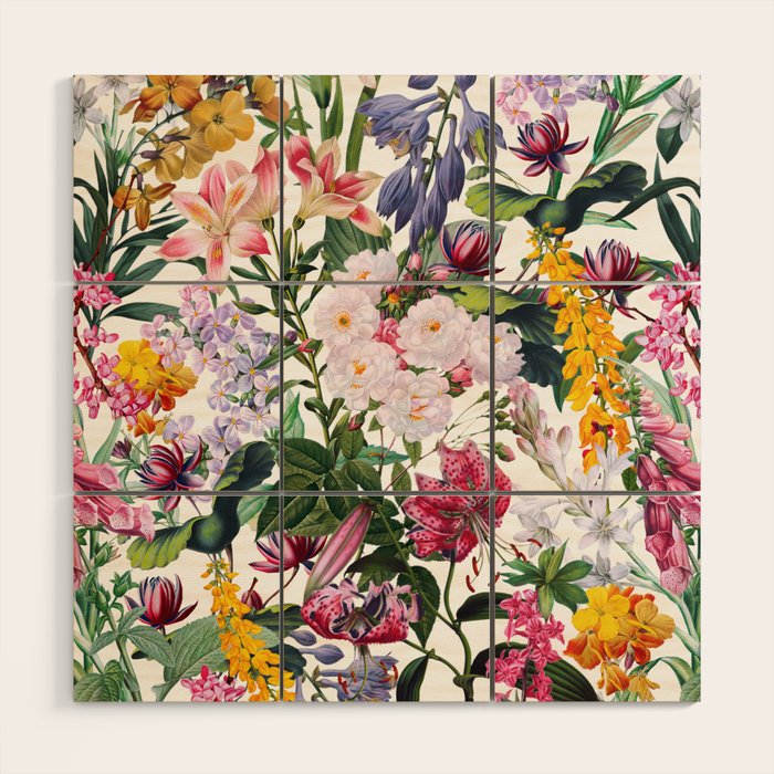 Vintage Garden X Wood Wall Art Gallery Image 1