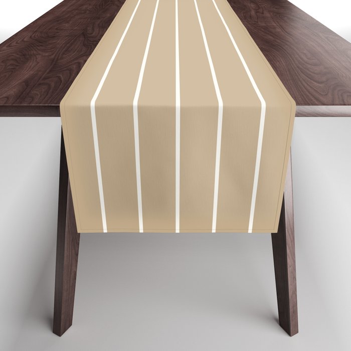 Minimal Arch LVI Neutral Tan Modern Geometric Lines Table Runner Gallery Image 1