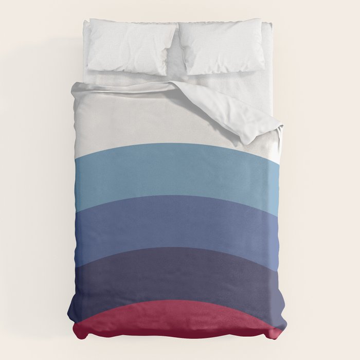 Retro Sunset Wave Vibes Duvet Cover Gallery Image 1