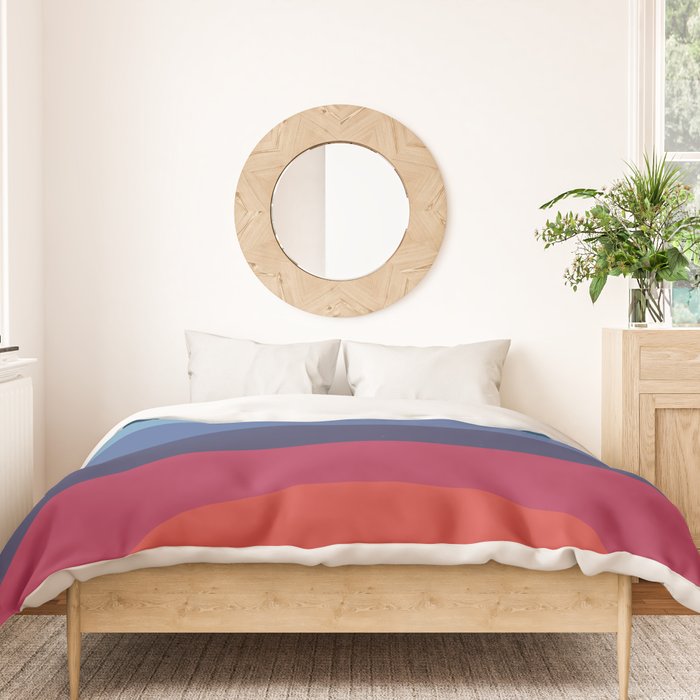 Retro Sunset Wave Vibes Duvet Cover Gallery Image 3