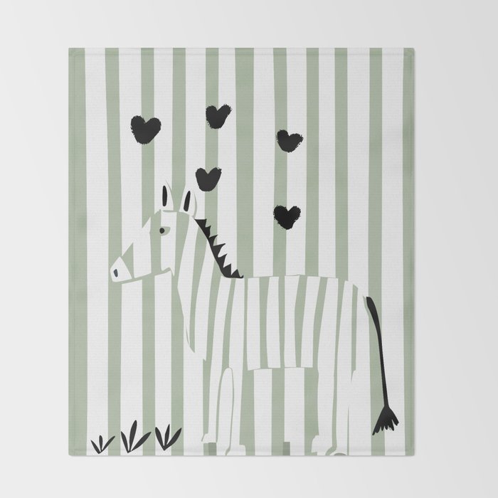 Cool zebra Throw Blanket Gallery Image 2