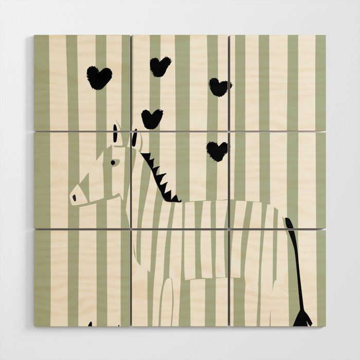 Cool zebra Wood Wall Art Gallery Image 1