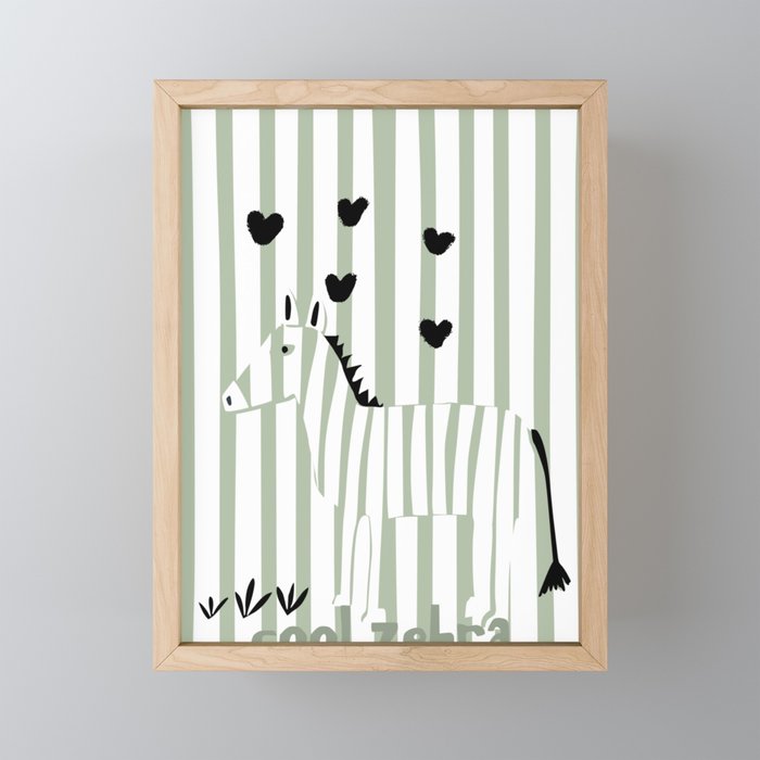 Cool zebra Mini Art Print Gallery Image 1