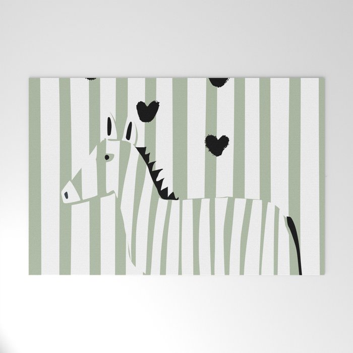 Cool zebra Welcome Mat Gallery Image 1